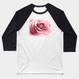 Rose Vignette Pink Baseball T-Shirt